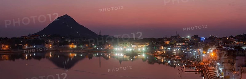 Panorama of Sacred Puskhar lake