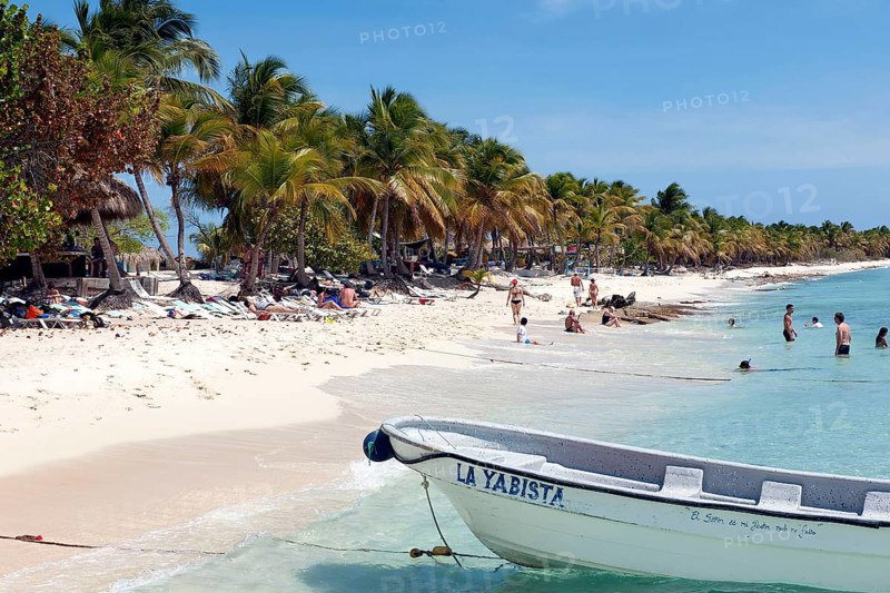 Holidaymakers on the beach