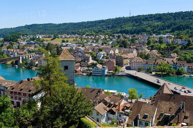 View of the town and the Rhine from the Munot town fortress