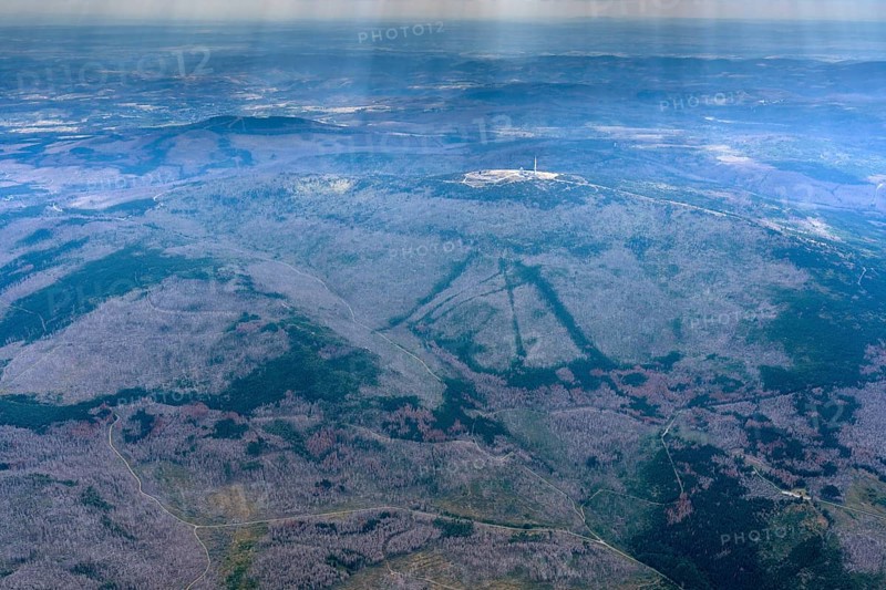 Aerial view Harz with Brocken