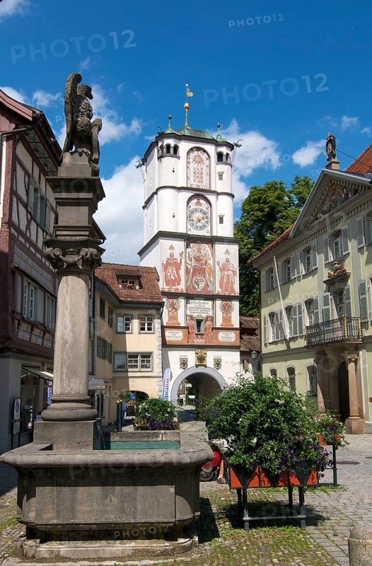 Pedestrian zone with Ravensburg Gate