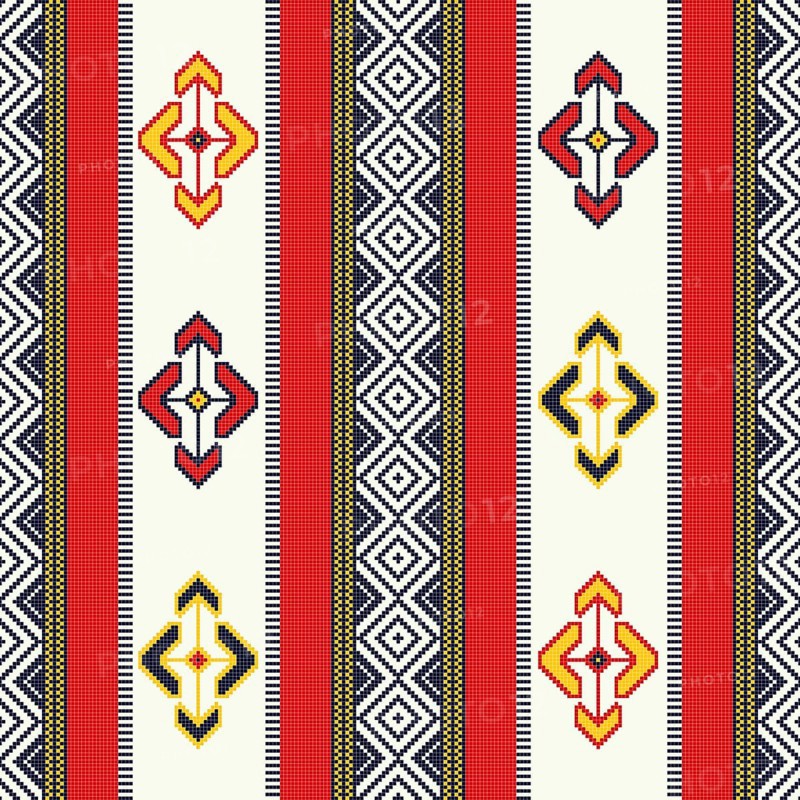 Traditional Berber embroidery seamless pattern