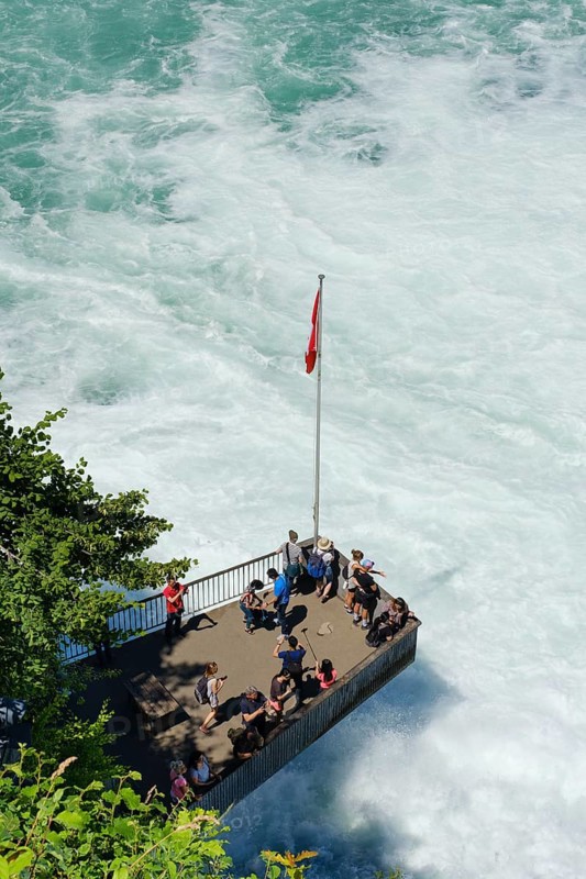 Viewing platform at the Rhine Falls