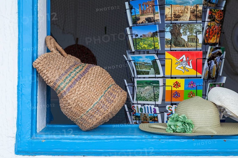 Window with postcards