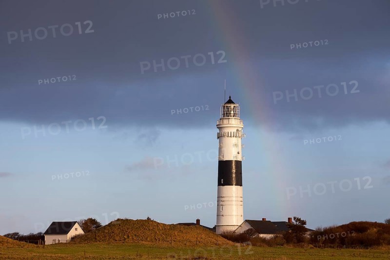 Rainbow over lighthouse