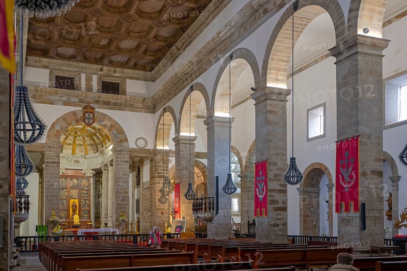 Cathedral Se Interior in Angra do Heroismo on Terceira Island Azores Portugal