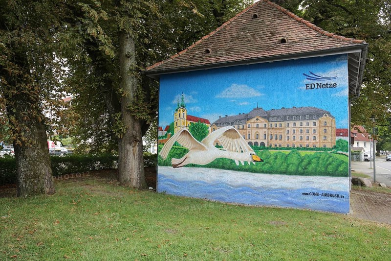 Graffiti with the sights of the castle