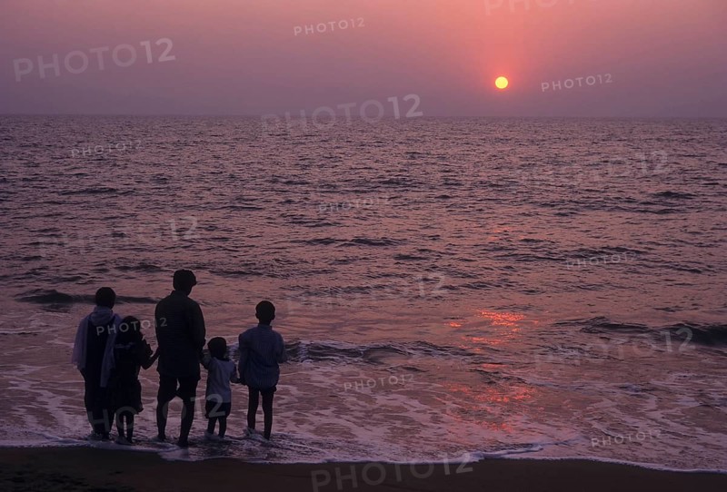 Sunset in Ullal beach near Mangaluru or Mangalore