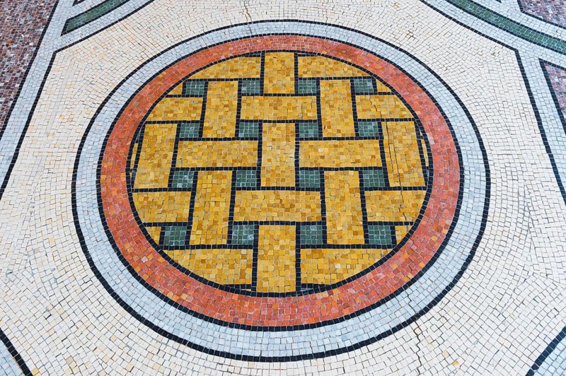 Detail of the mosaic pavement