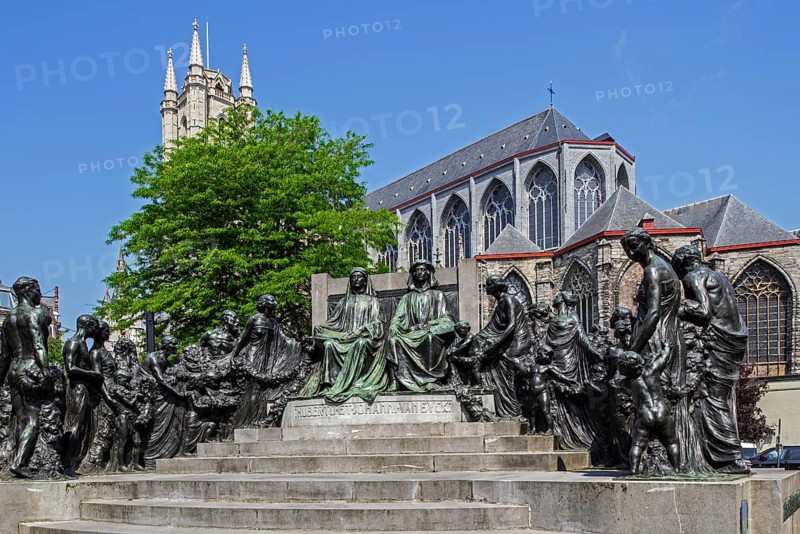 Monument in honour of the Van Eyck brothers