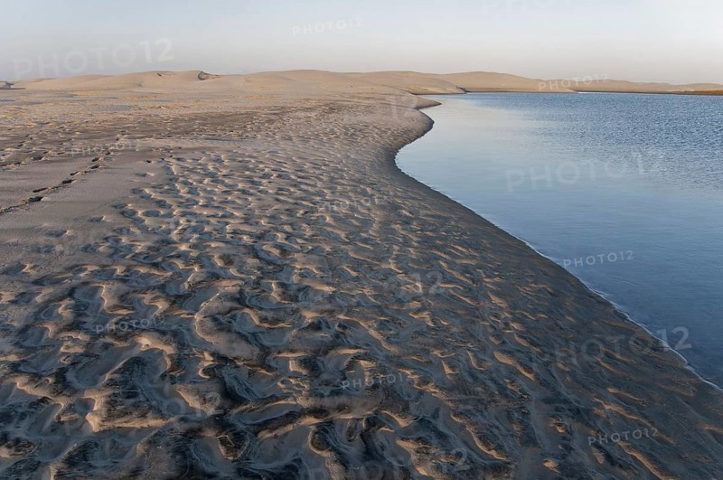View of sand dunes and coastline