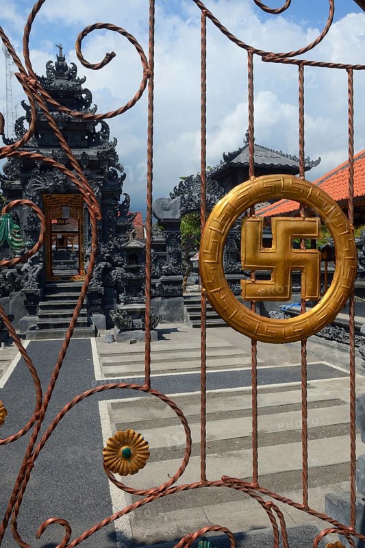 Gate with swastika as swastika