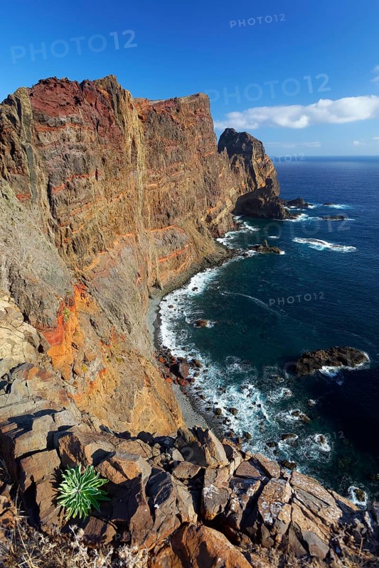 View from the hiking trail on Cape Ponta de Sao Lourenco