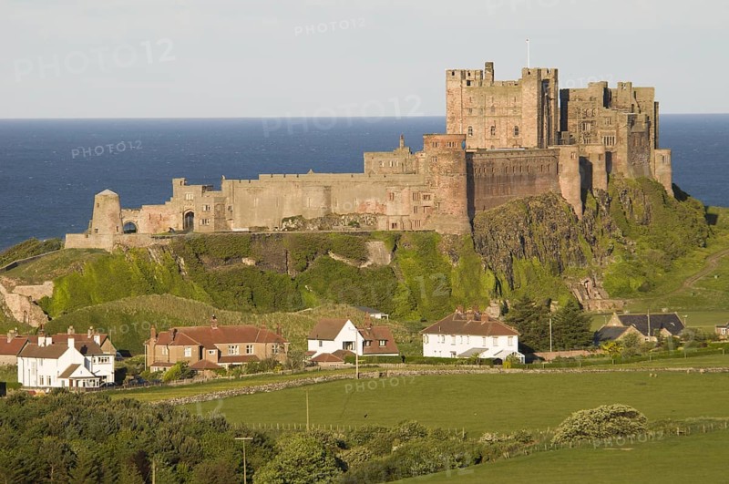 View fields and village towards castle