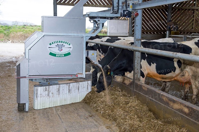 Wasserbauer Butler feeders and scrapers on dairy farm