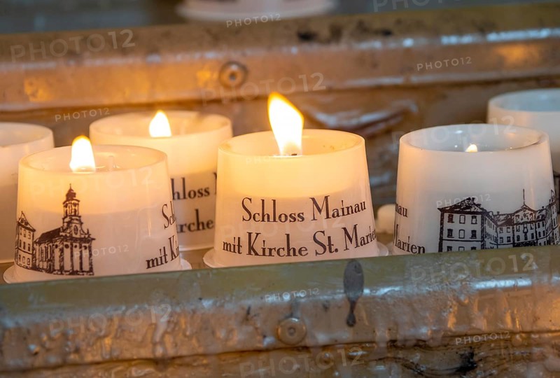 Candles in the Castle Church of St. Mary