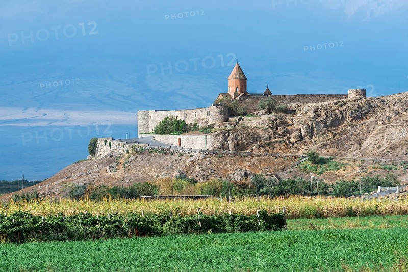 Khor Virap Monastery and Apostolic Church at the foot of Mount Ararat