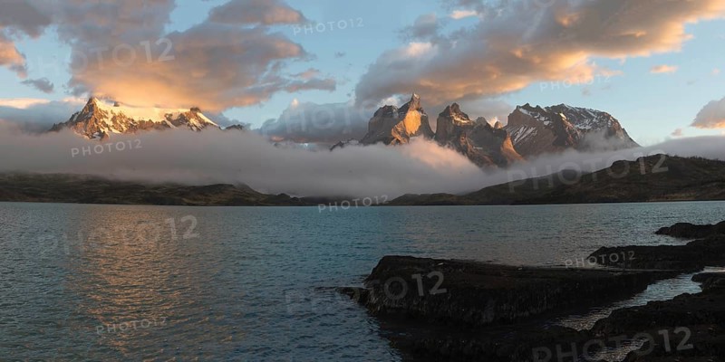 Sunrise over the Cuernos del Paine