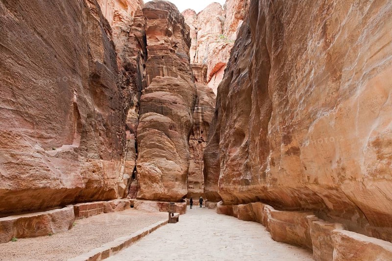 Ancient water conduit in Siq