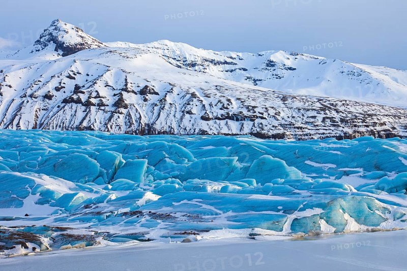 Blue ice formations on Svinafellsjoekull