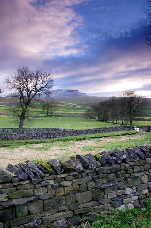 View of dry stone walls
