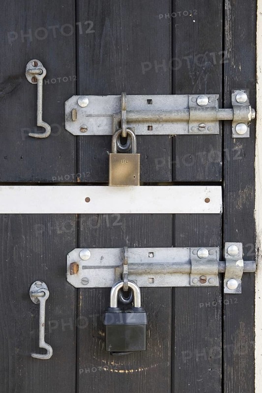 Padlocks on stable tackroom