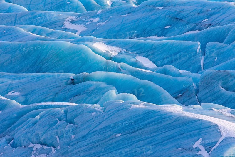 Blue ice formations on Svinafellsjoekull
