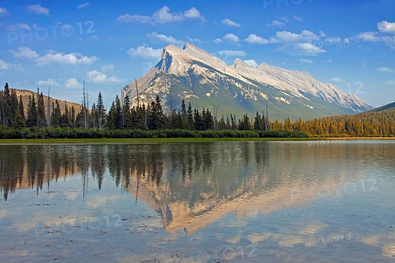 Mount Rundle reflected in the Vermilion Lakes