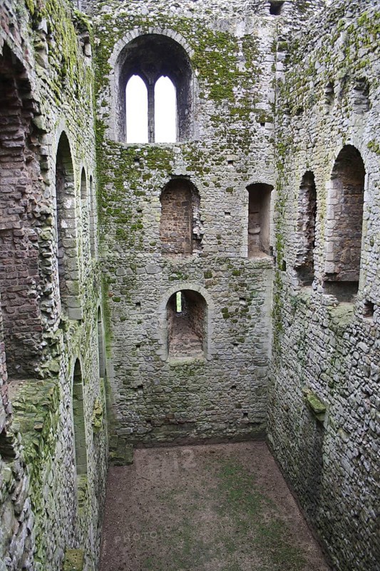 Interior of ruined 12th Century castle keep