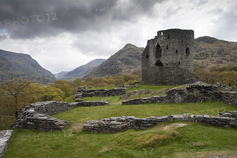 Thirteenth century castle ruins with keep