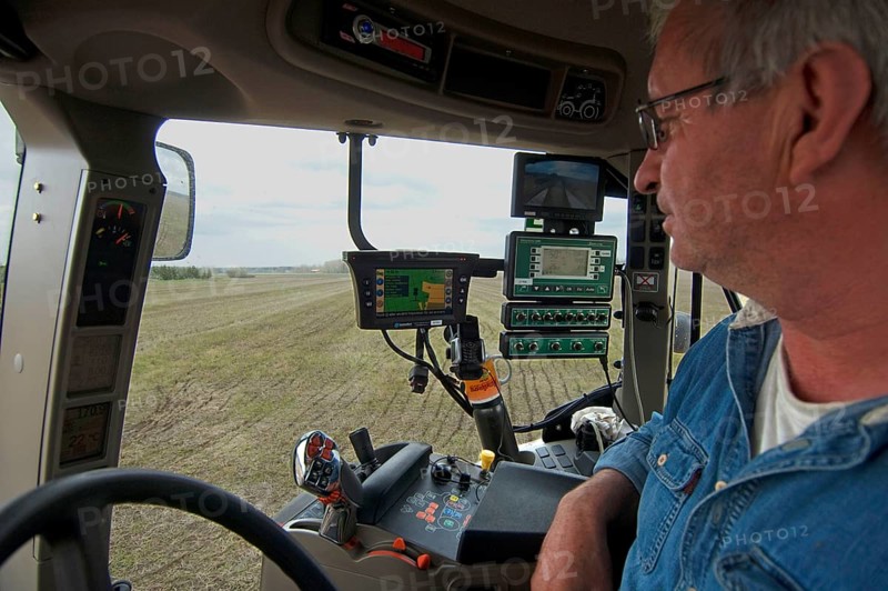 Case 225 Tractor interior and farmer