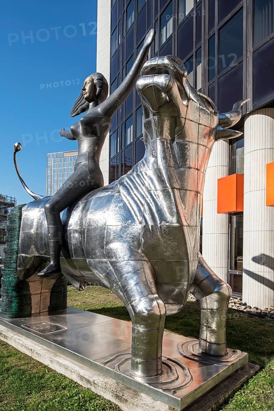 The sculpture The Removal of Europa in front of the headquarters of the Council of Europe