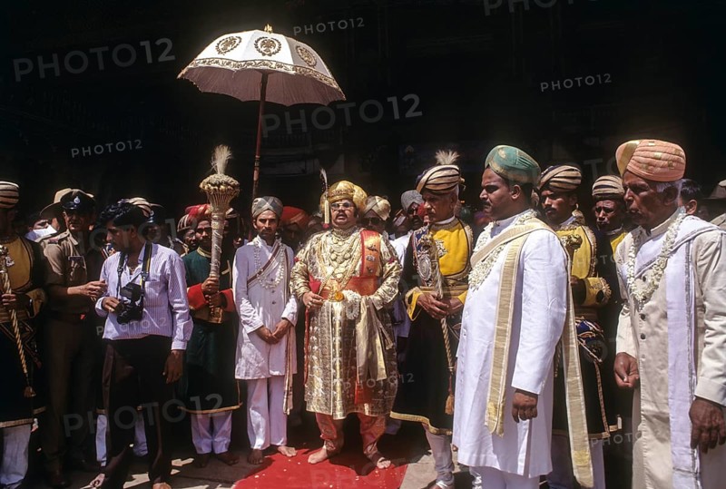 The Maharaja His Highness Srikantadatta Narasimharaja Wadiyar Bahadur participates festival of Dussera or Dasara