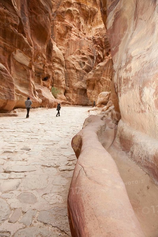 Ancient water conduit in Siq