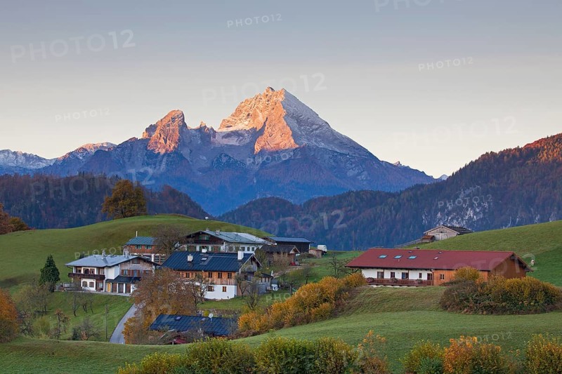 View over the Watzmann from Marktschellenberg
