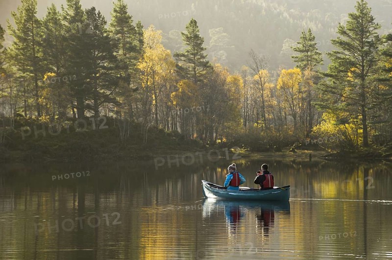 Canoeing for couples on a freshwater loch