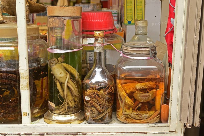 White ginseng in Chinese pharmacy