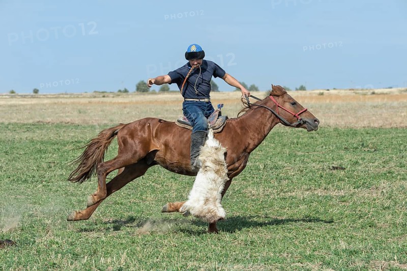 Traditional Kokpar or Buzkashi in the outskirts of Gabagly National Park