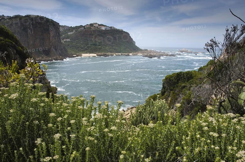 View of coastline and cliffs
