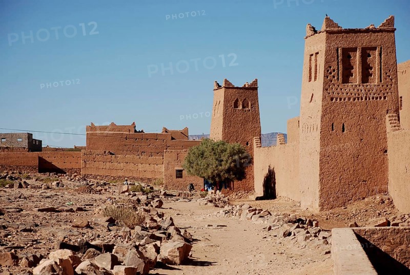 View of kasbah buildings