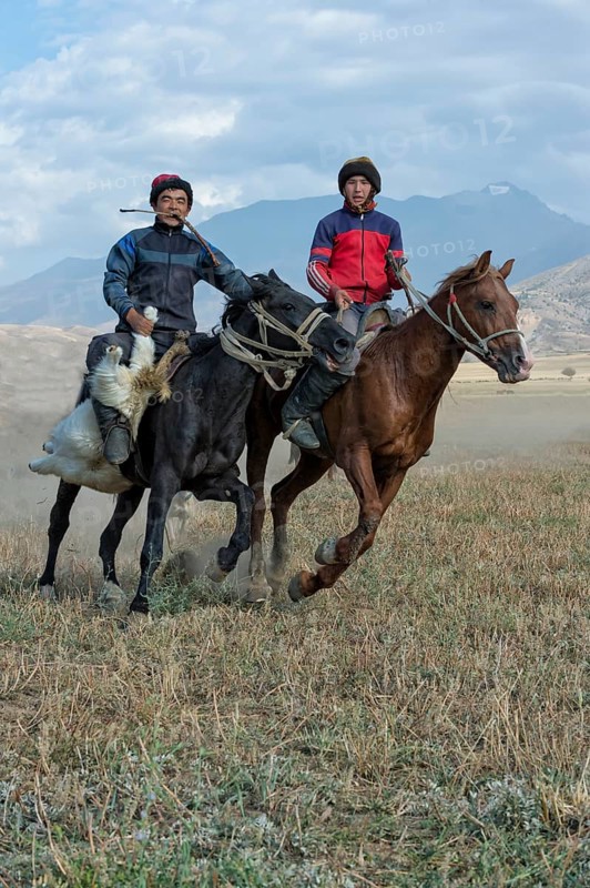 Traditional Kokpar or Buzkashi in the outskirts of Gabagly National Park