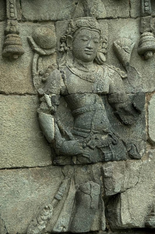 Reliefs on Buddhist temple walls