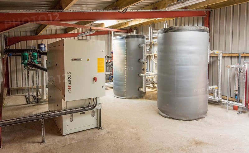 Heat exchanger unit on poultry farm