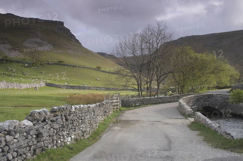 View of steep-sided valley