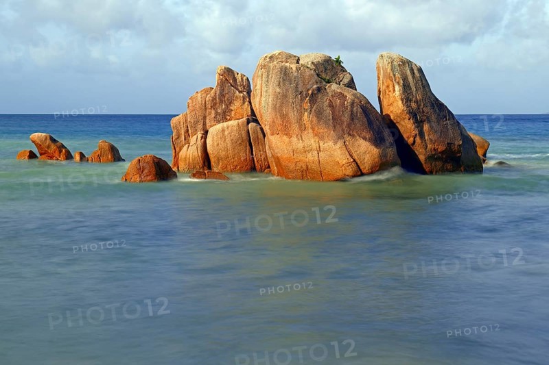 Granite rocks at Anse Takamaka