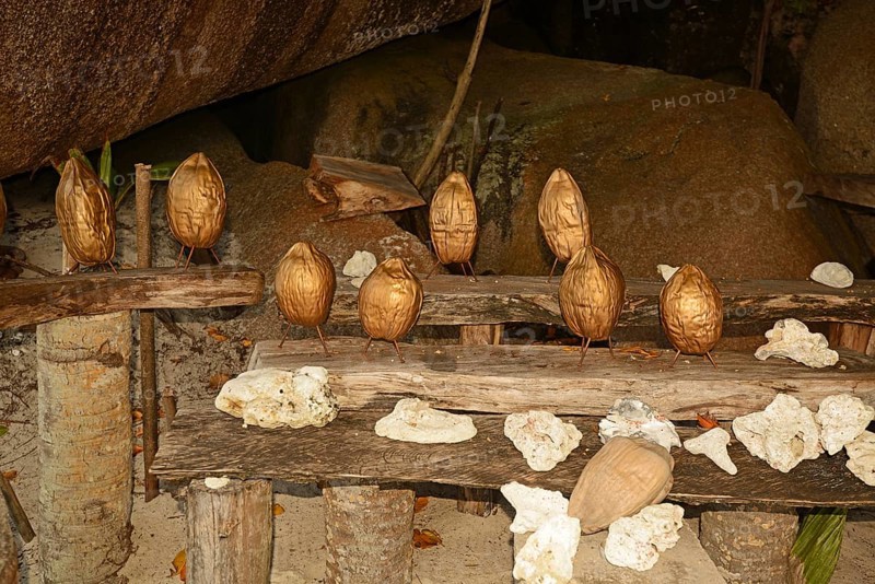 Ground coconuts as a souvenir