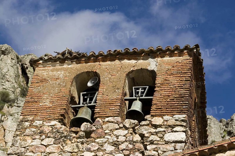 Bell tower on Chruch near Cabanas del castillo