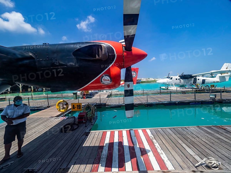Pontoon with seaplanes