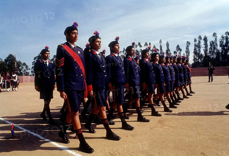 Girl Students participating Founder's Day Parade