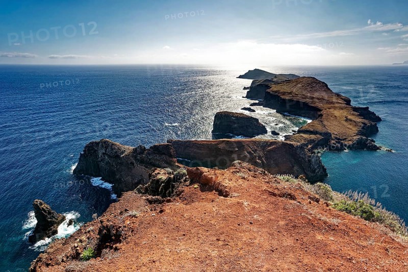 View at the end of hiking trail on Cape Ponta de Sao Lourenco